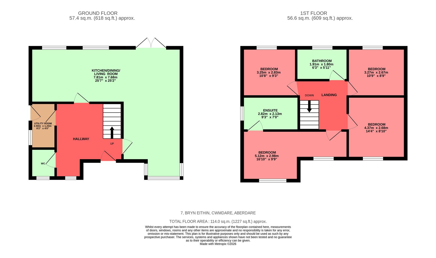 Bryn Eithin, Cwmdare, Aberdare Floorplan