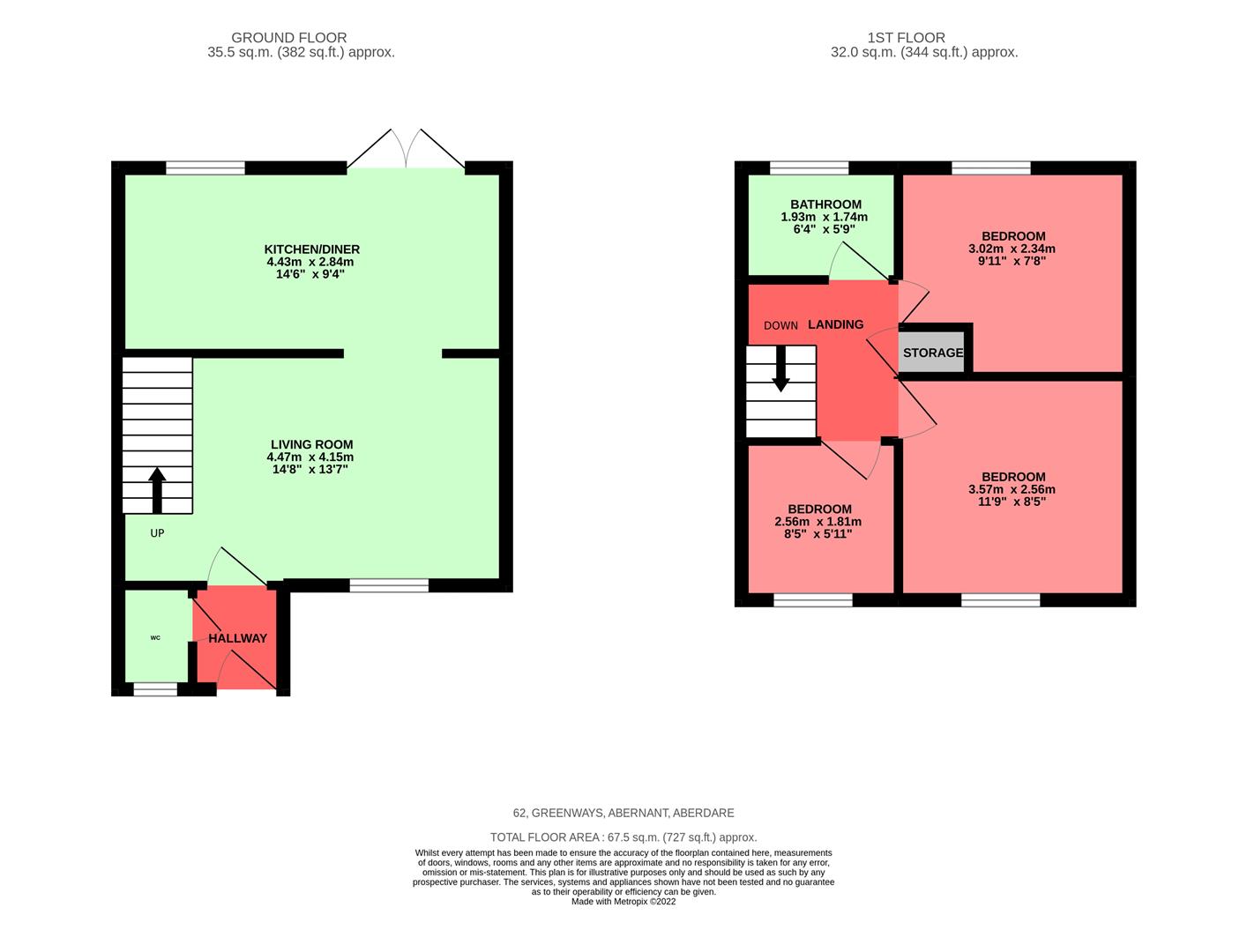 Greenways, Abernant, Aberdare Floorplan