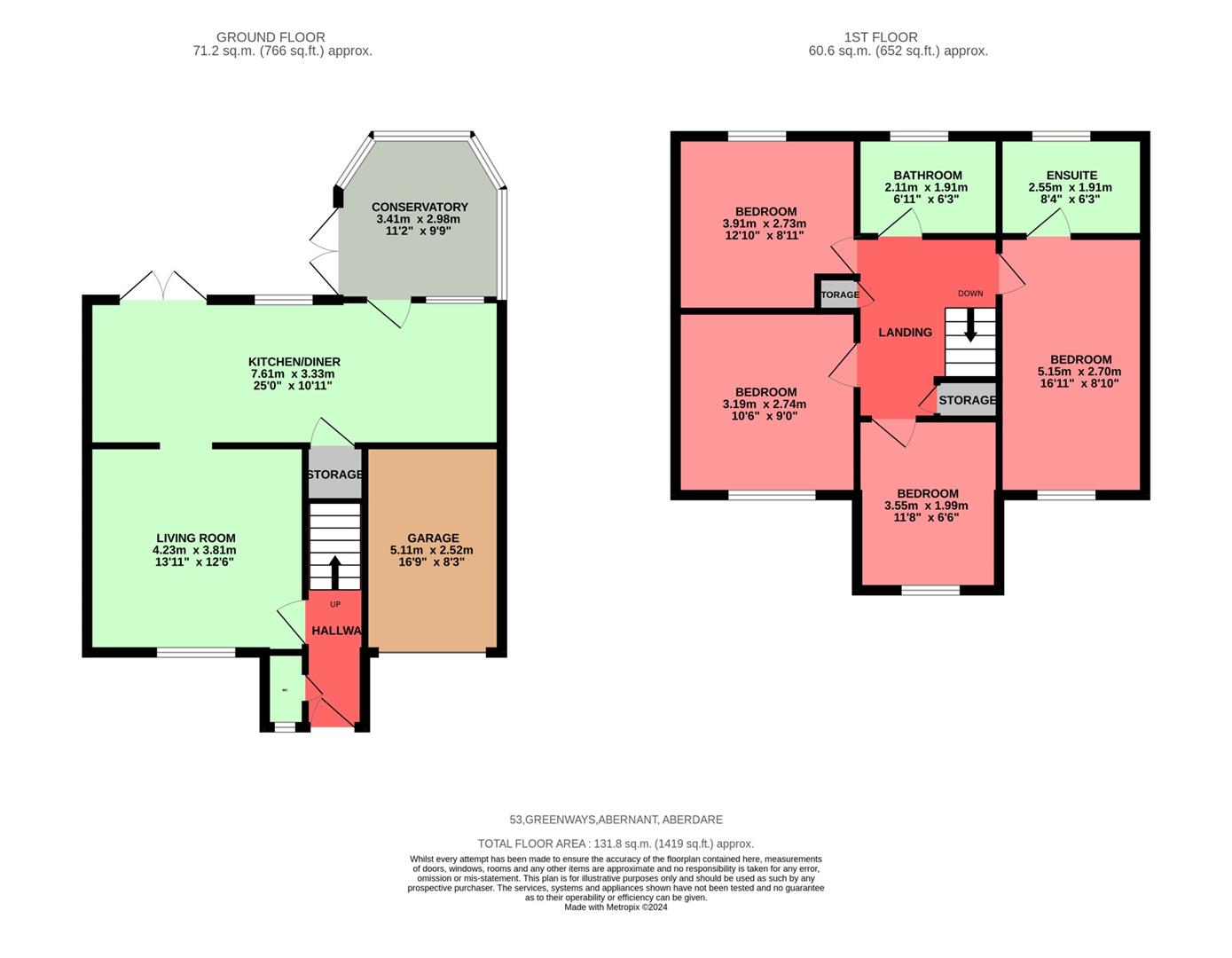 Greenways, Abernant, Aberdare Floorplan