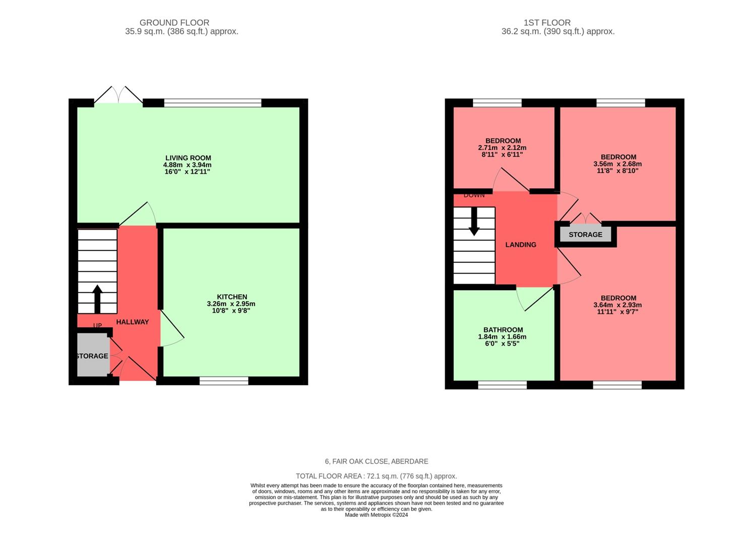 Fair Oak Close, Aberdare Floorplan