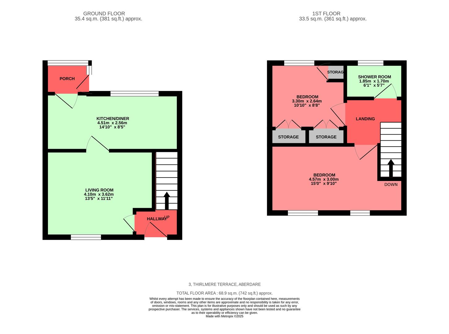 Thirlmere Terrace, Aberdare Floorplan