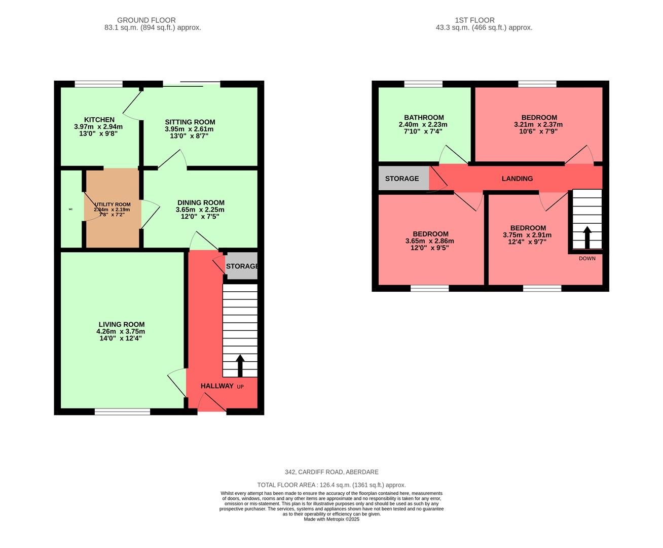 Cardiff Road, Aberdare Floorplan