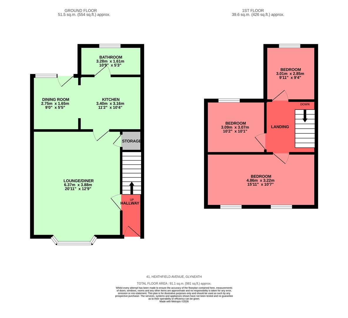 Heathfield Avenue, Glynneath, Neath Floorplan