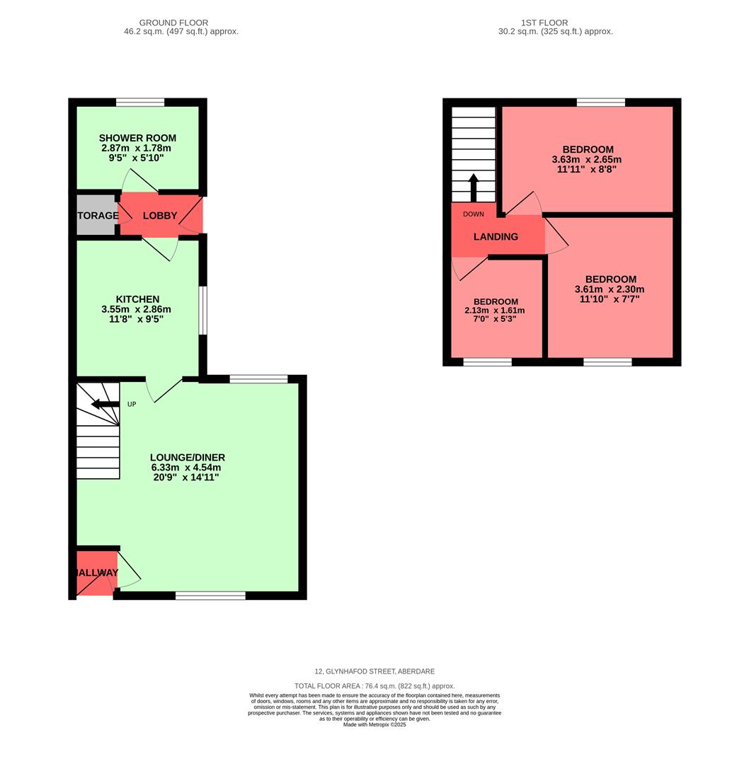 Glynhafod Street, Cwmaman, Aberdare Floorplan