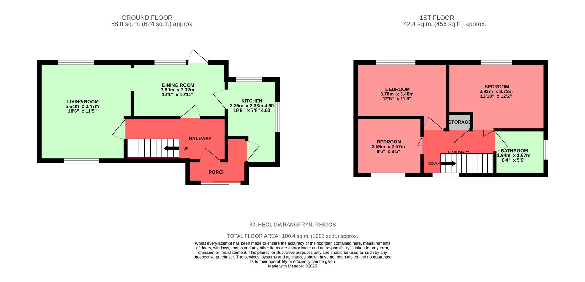 Heol Gwrangfryn, Rhigos, Aberdare Floorplan