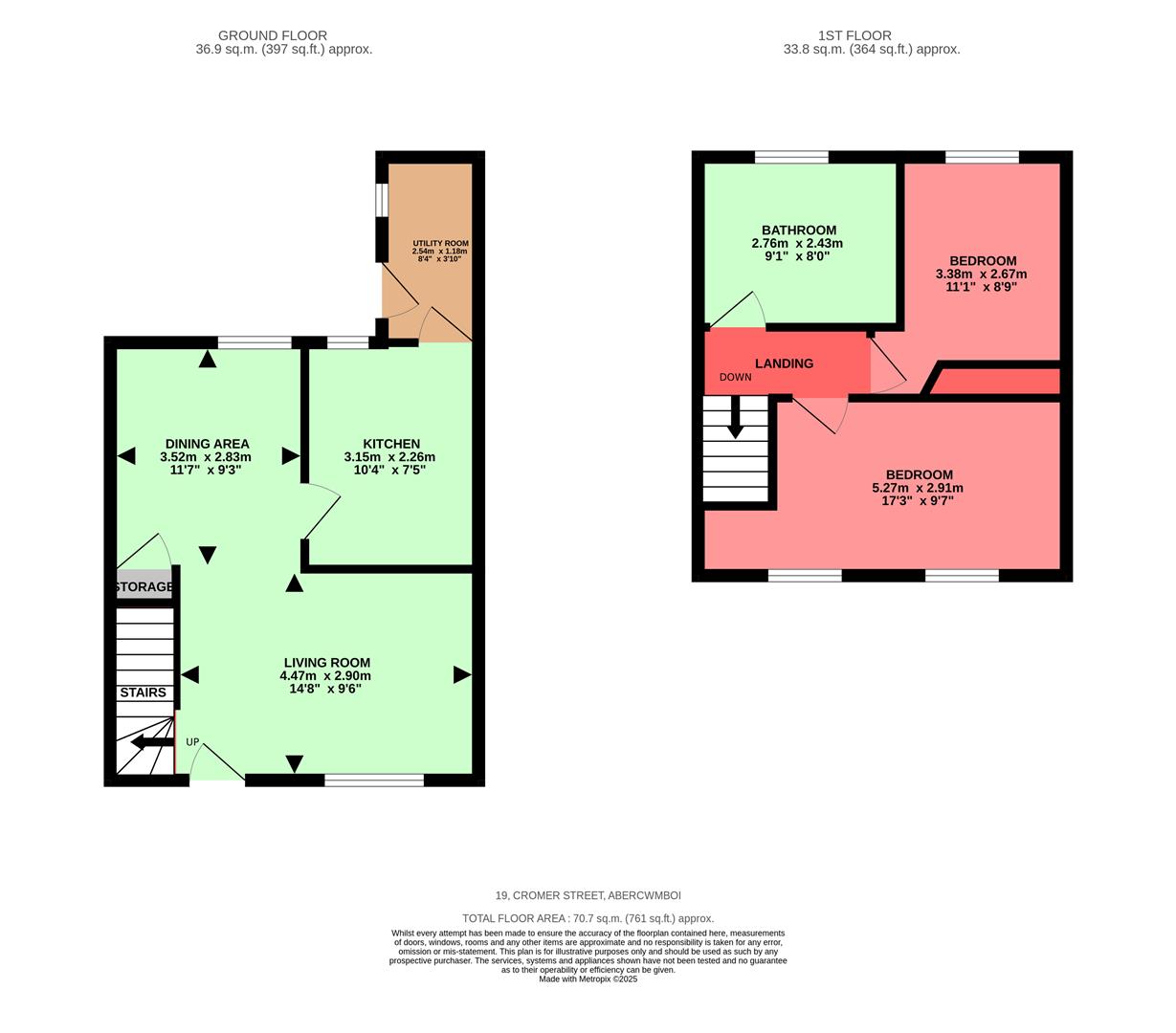 Cromer Street, Abercwmboi, Aberdare Floorplan
