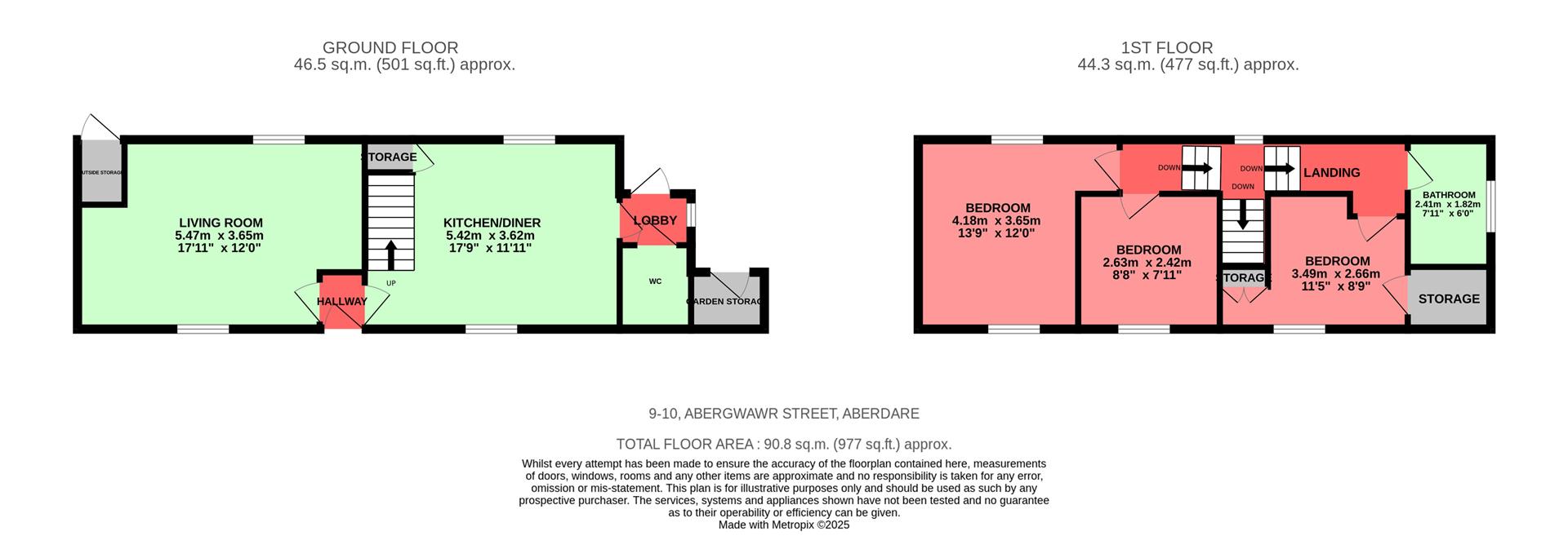 Abergwawr Street, Aberdare Floorplan