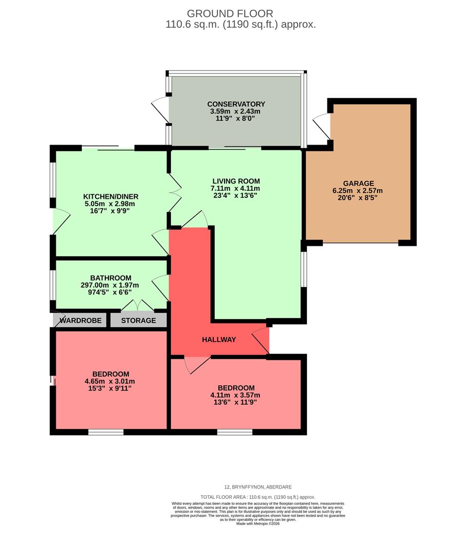 Brynffynon Close, Aberdare Floorplan