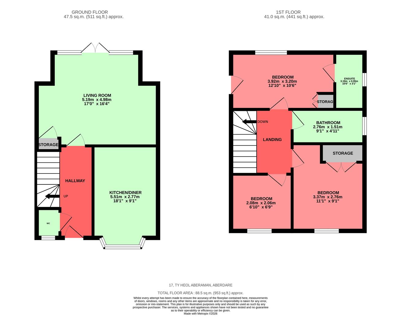 Heol Ty Aberaman, Aberaman, Aberdare Floorplan