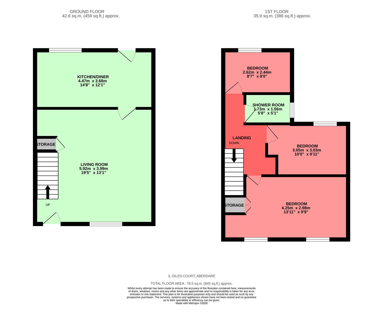 Giles Court, Aberdare Floorplan