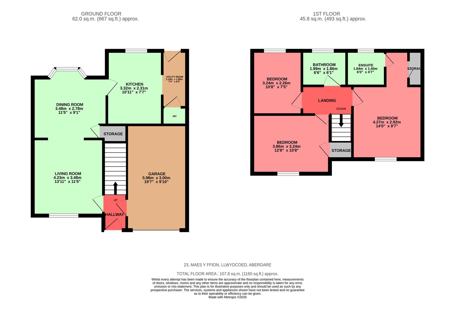 Maes Y Ffion, Llwydcoed, Aberdare Floorplan