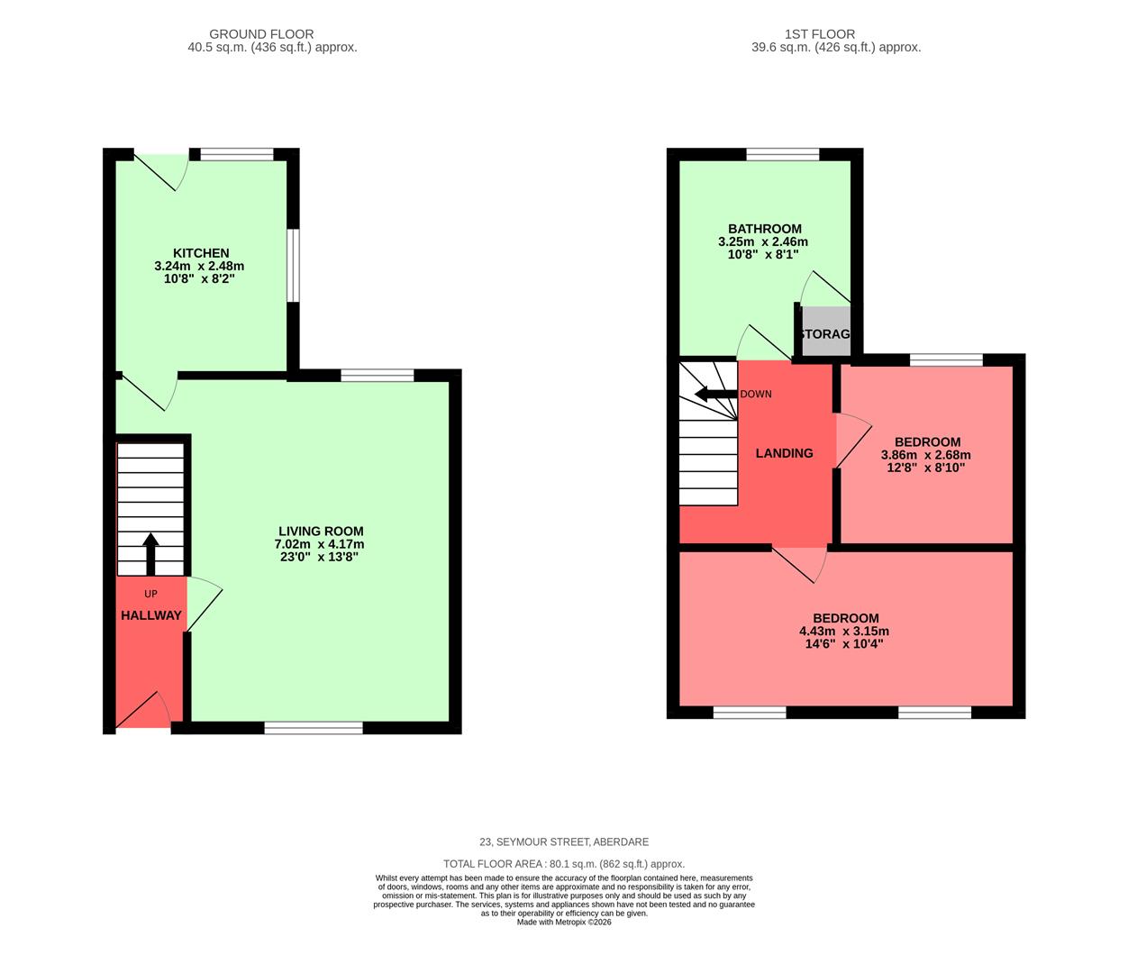 Seymour Street, Aberdare Floorplan